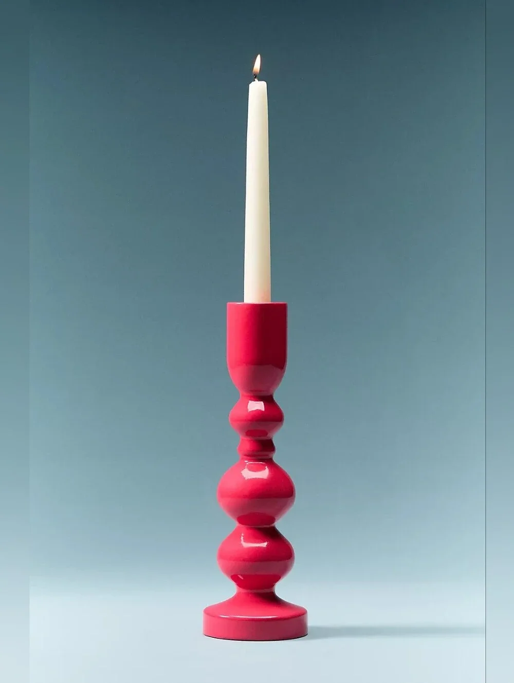 Anthropologie Amelia Candle Holder Hot Pink
